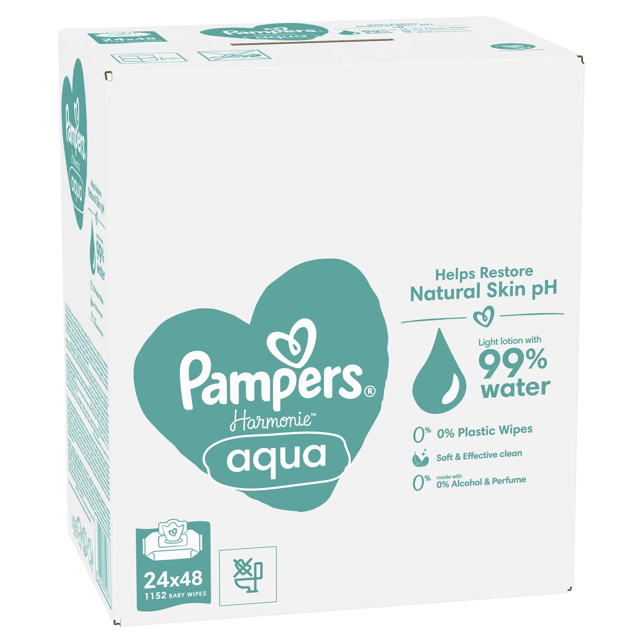 Pampers Feuchte Tücher Harmonie Aqua 24x