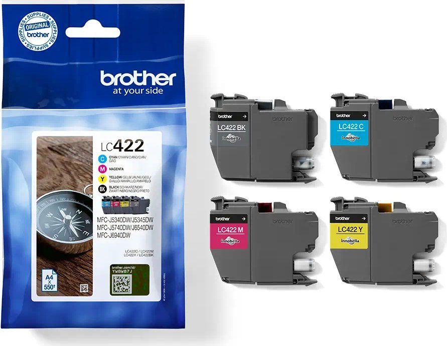 Brother LC422 Value Pack - 4er-Pack - Schwarz, Cyan, Magenta, Gelb