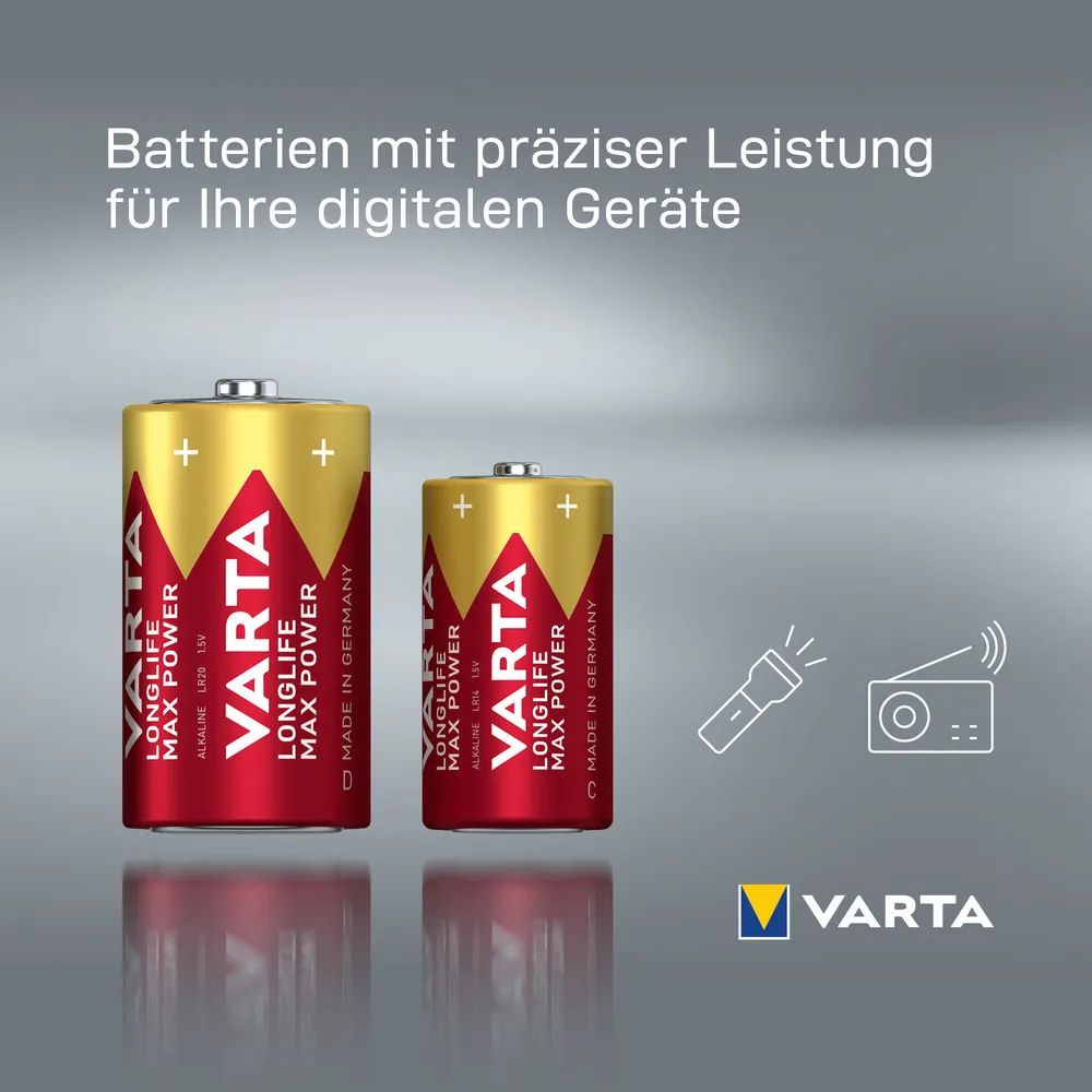 VARTA LONGLIFE Max Power D Blister 2