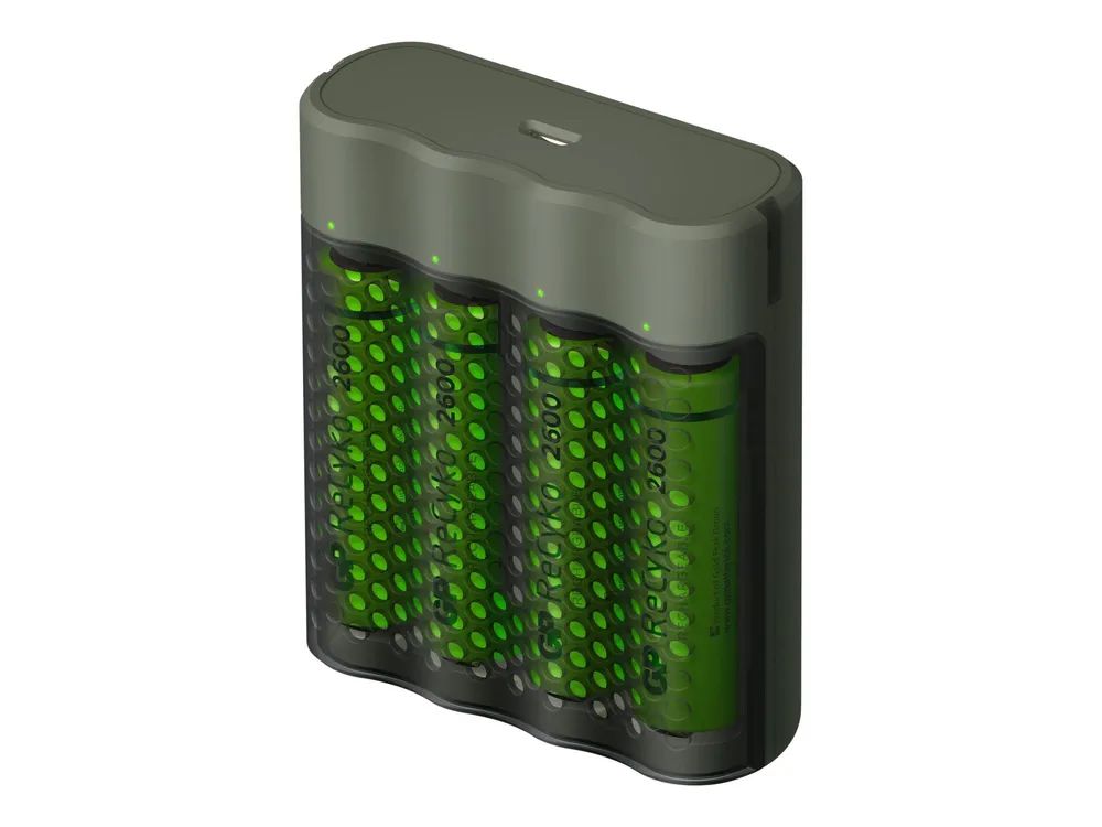 GP Battery y Mainstream-Line 4x ReCyko+ Mignon Rundzellen-Ladegerät NiMH Micro - Ladegerät - Nickel-Metallhydrid (NiMH)