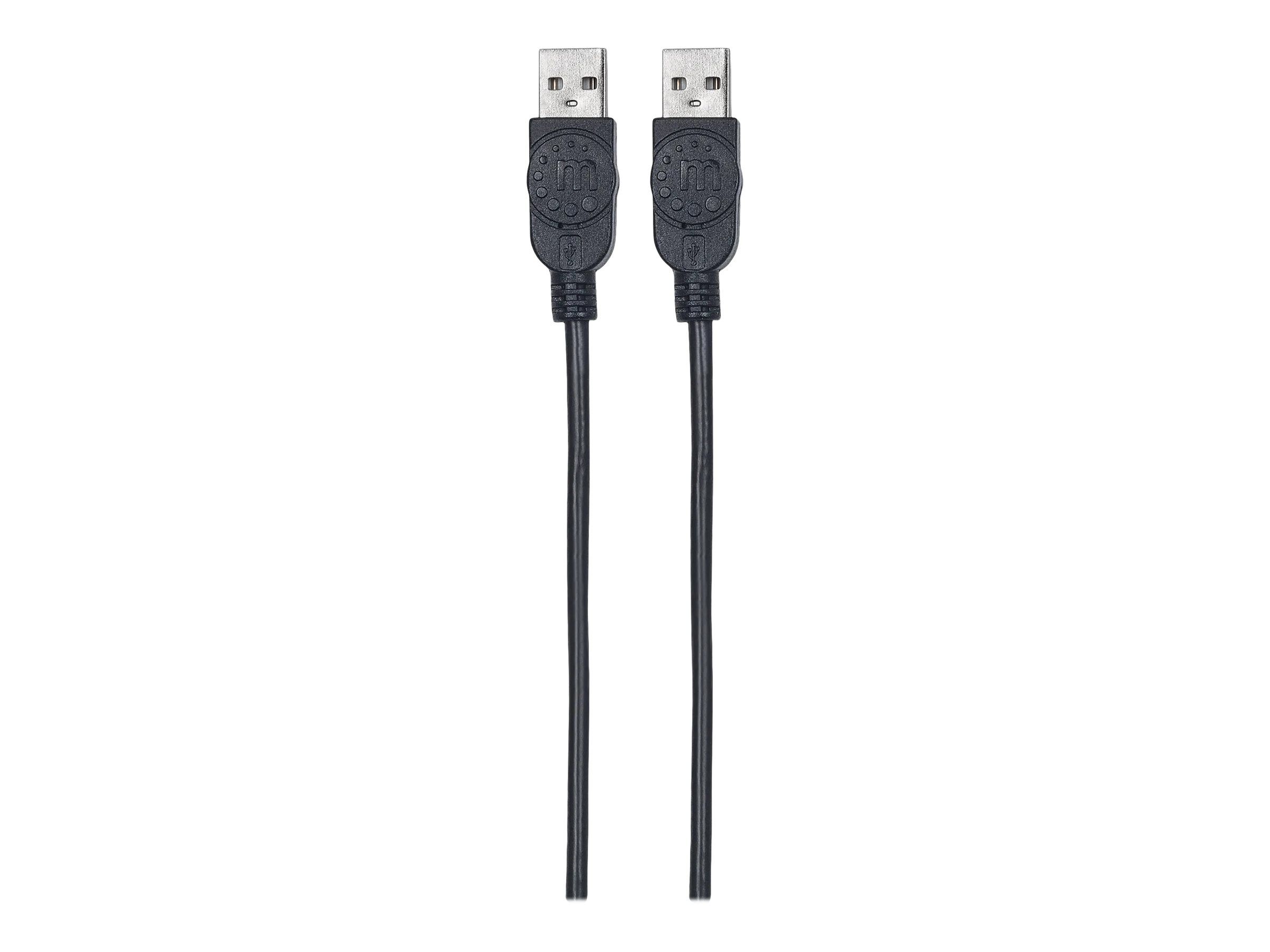 Manhattan USB-A to USB-A Cable, 1m, Male to Male, 480 Mbps (USB 2.0)
