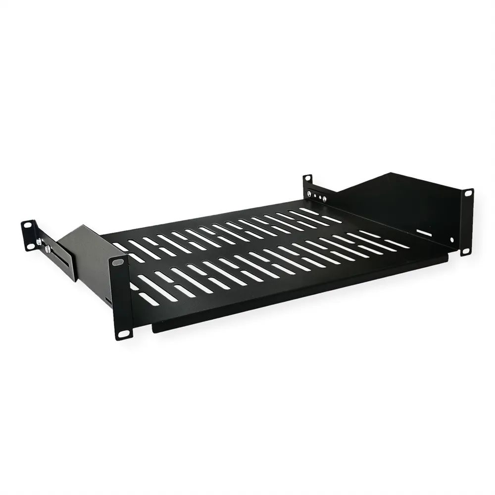 VALUE 19-Zoll-Geräteträger, 485 x 350mm, 2HE, max. 25kg, schwarz