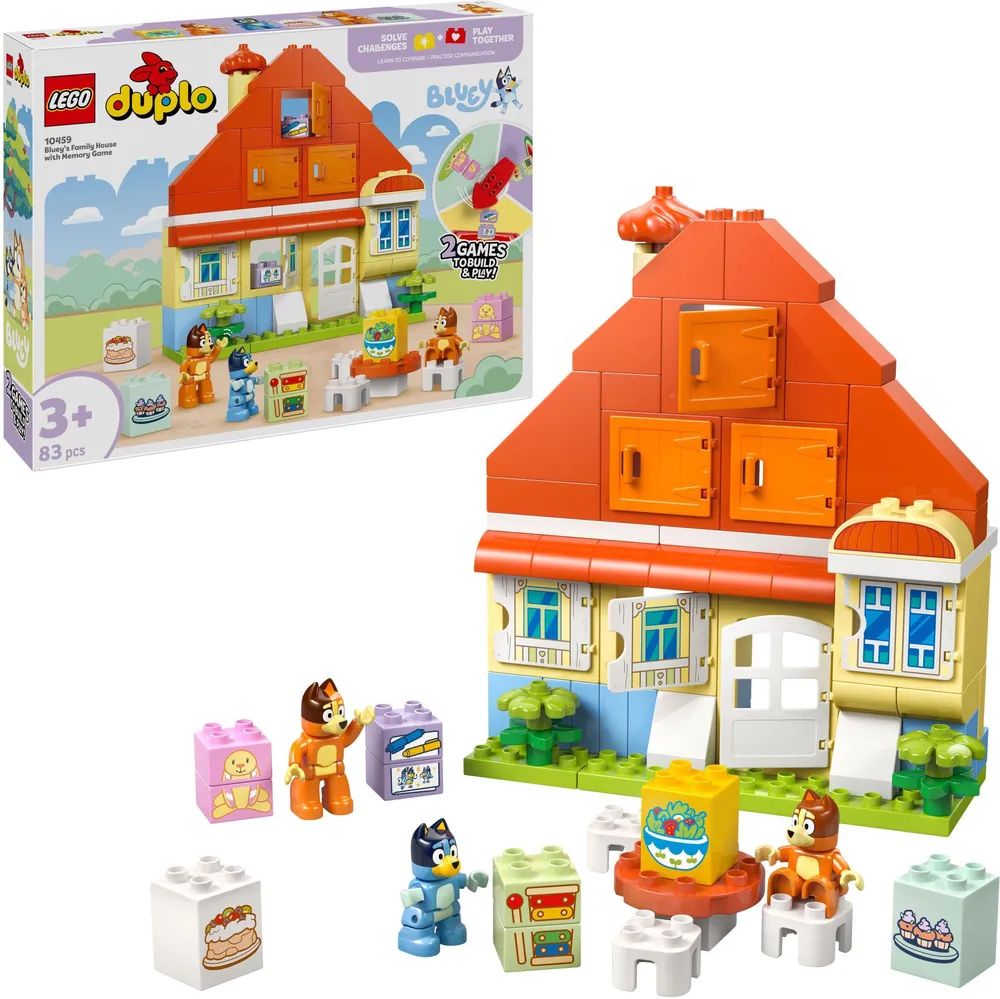 LEGO 10459 DUPLO Bluey Blueys Familienhaus mit Memory-Spiel