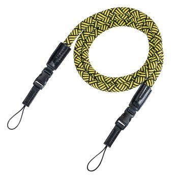 Hama Kameragurt "Braid 120", Schnellverschluss, Länge 120 cm, Schwarz/Gelb