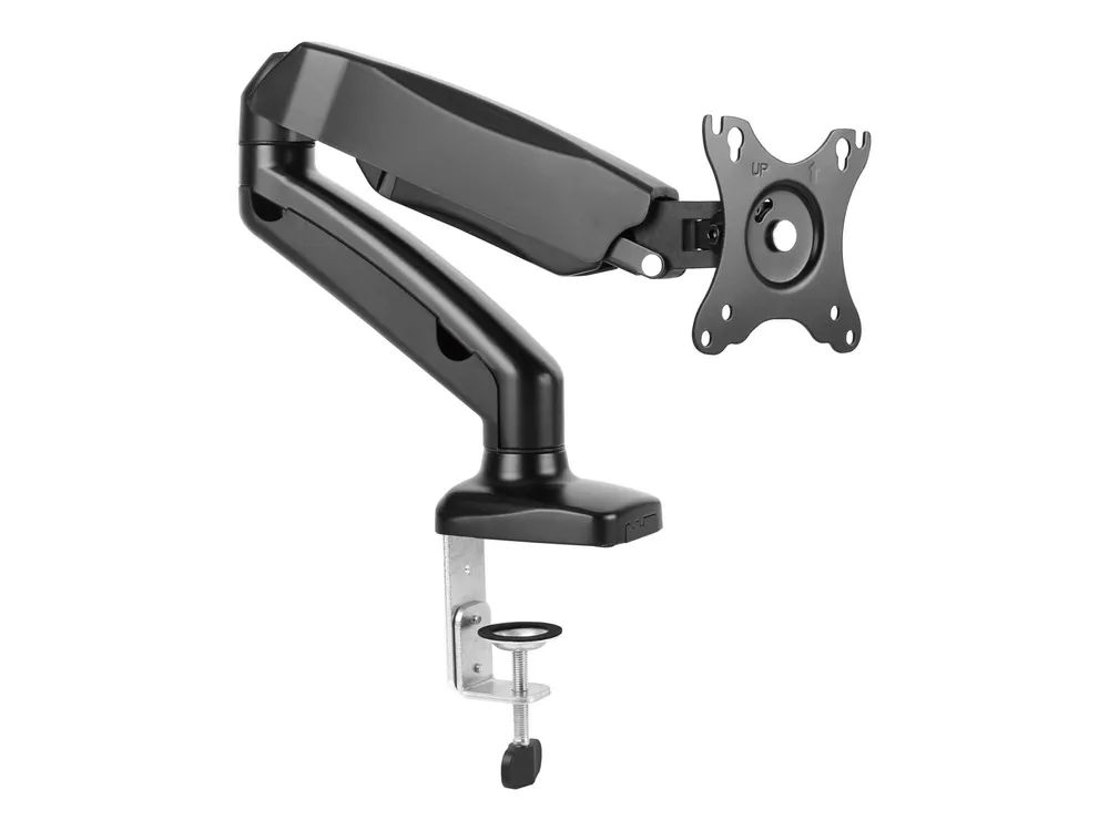 Equip Befestigungskit (Klammer, Tischplattenbohrung) - Gasfeder - für flat panel / curved LCD display - interaktiv - Kunststoff, Aluminium - Schwarz - Bildschirmgröße: 43.2-81.3 cm (17"-32")