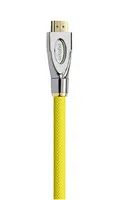 PYTHON Anschlusskabel High-Speed-HDMI mit Ethernet 4K2K / UHD - AKTIV (Redmere Chipsatz) - OFC - Nylongeflecht gelb - 30m - PYTHON Series