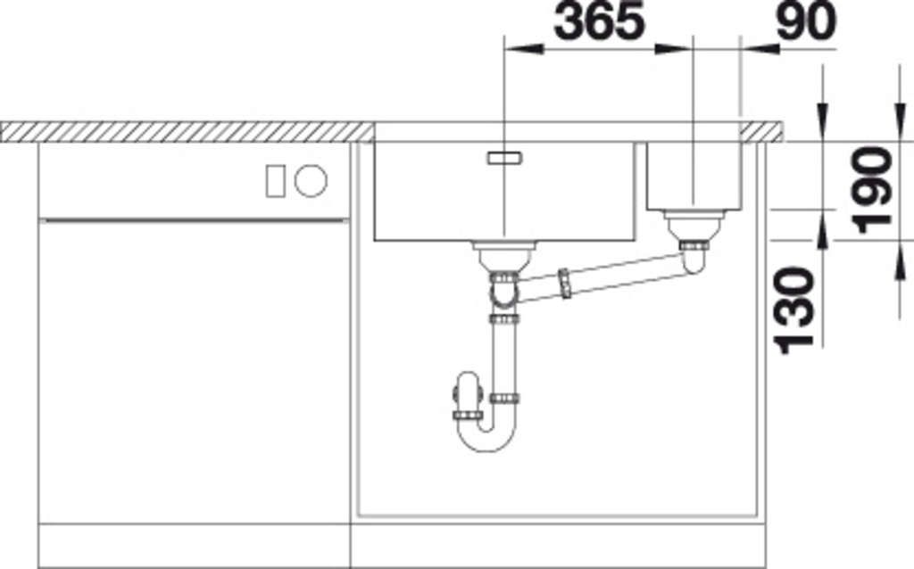 Blanco Andano 500/180-U Edelstahl Seidenglanz Unte