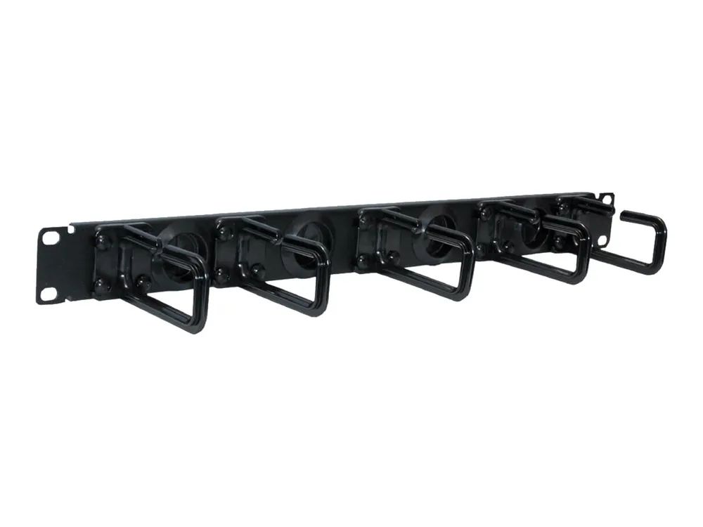 Tripp Eaton Tripp Lite Series Rack Enclosure Cabinet Horizontal Cable Ring Flexible 1URM - Rack - Kabelführungssatz - Schwarz - 1U - 48.3 cm (19")