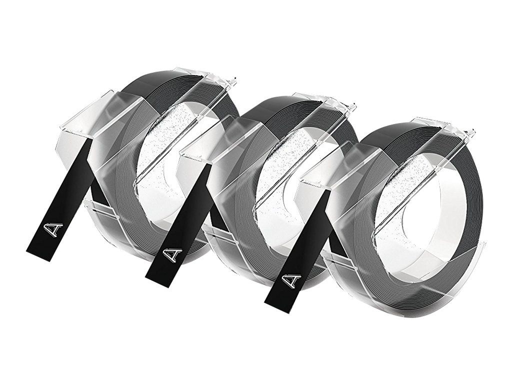 Dymo Selbstklebend - Schwarz - Rolle (0,9 cm x 3 m) 3 Rolle(n) Blisterverpackung