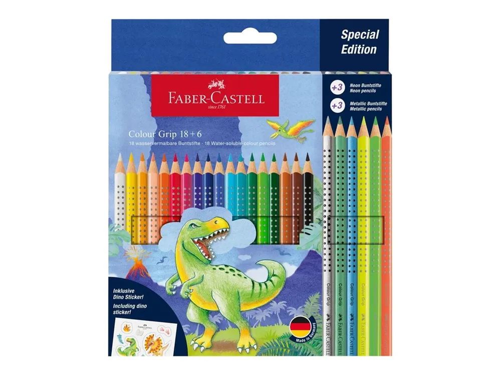 FABER-CASTELL Colour GRIP - Farbstift - T-Rex - nicht dauerhaft (Packung mit 24)