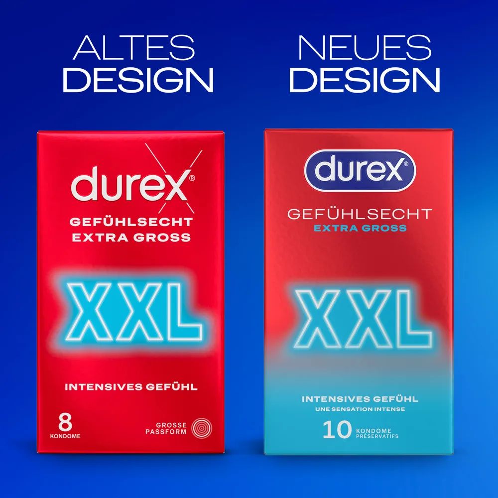 Durex Gefühlsecht Extra Groß XXL 10er 