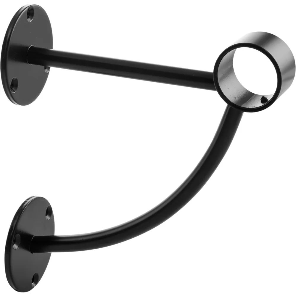 Pohl Bar-Reling Wandstütze mit Diagonalstrebe Wien für Rohr-ø 38 mm, Stahl Schwarz