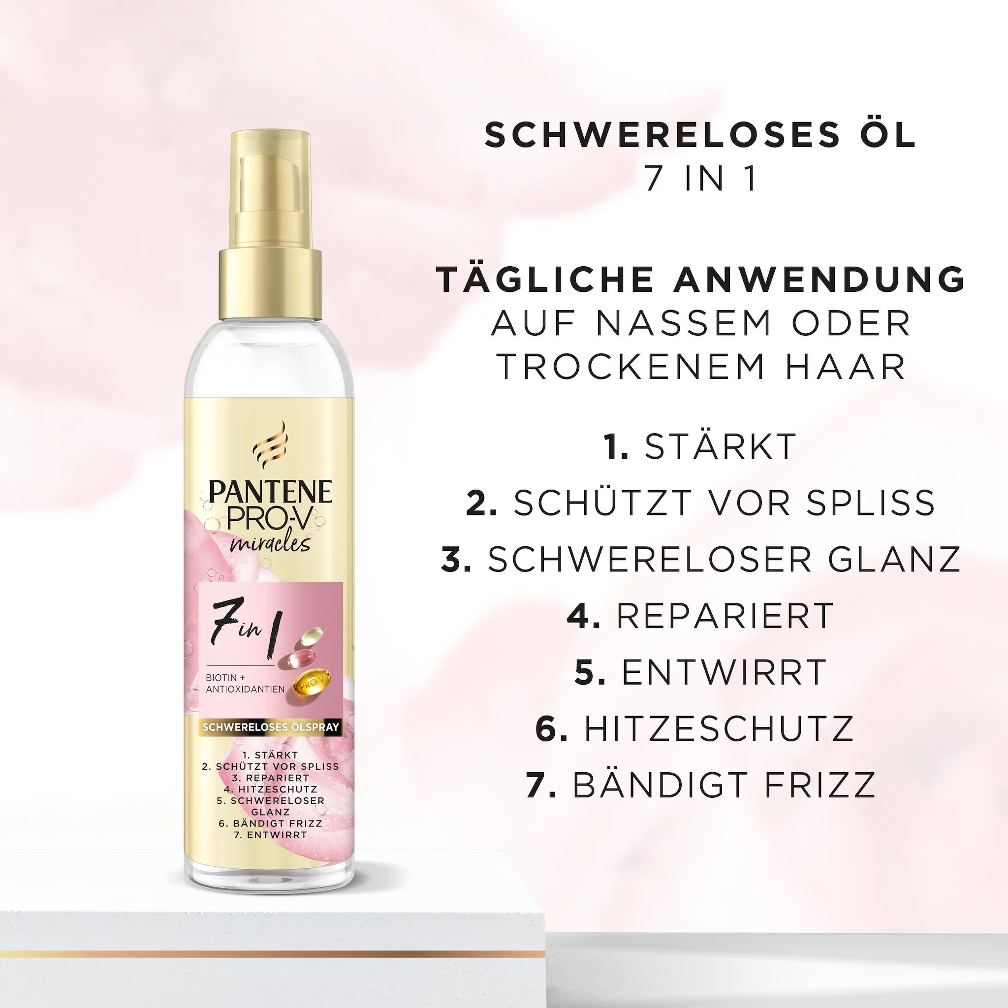 Pantene Pro-V Miracles 7in1 Schwereloses Haaröl-Spray*
