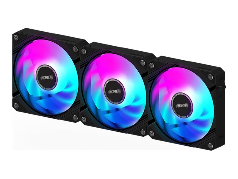 Gigabyte AORUS - Gehäuselüfter - 120 mm - Schwarz (Packung mit 3)