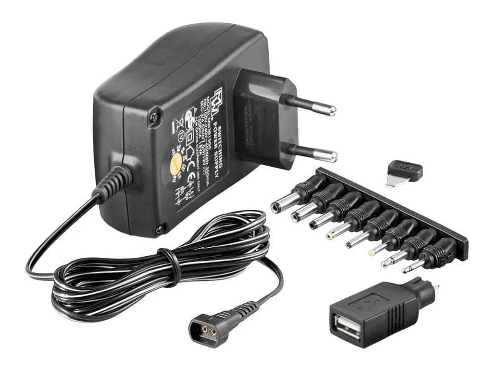MicroConnect Netzteil - AC - 18 Watt - Schwarz