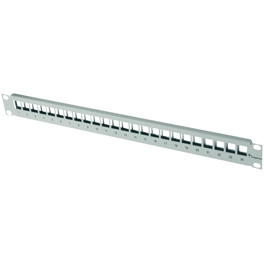 Telegärtner Karl Gärtner Telegärtner - Frontabdeckung - Grau, RAL 7035 - 1U - 48.3 cm (19")
