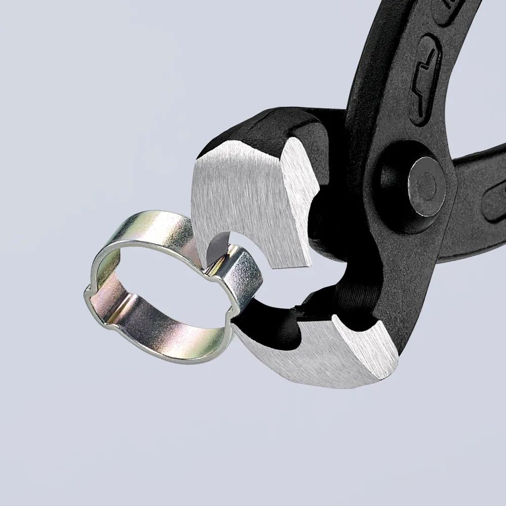 KNIPEX Ohrklemmenzange mit Kunststoff überzogen schwarz atramentiert 220 mm