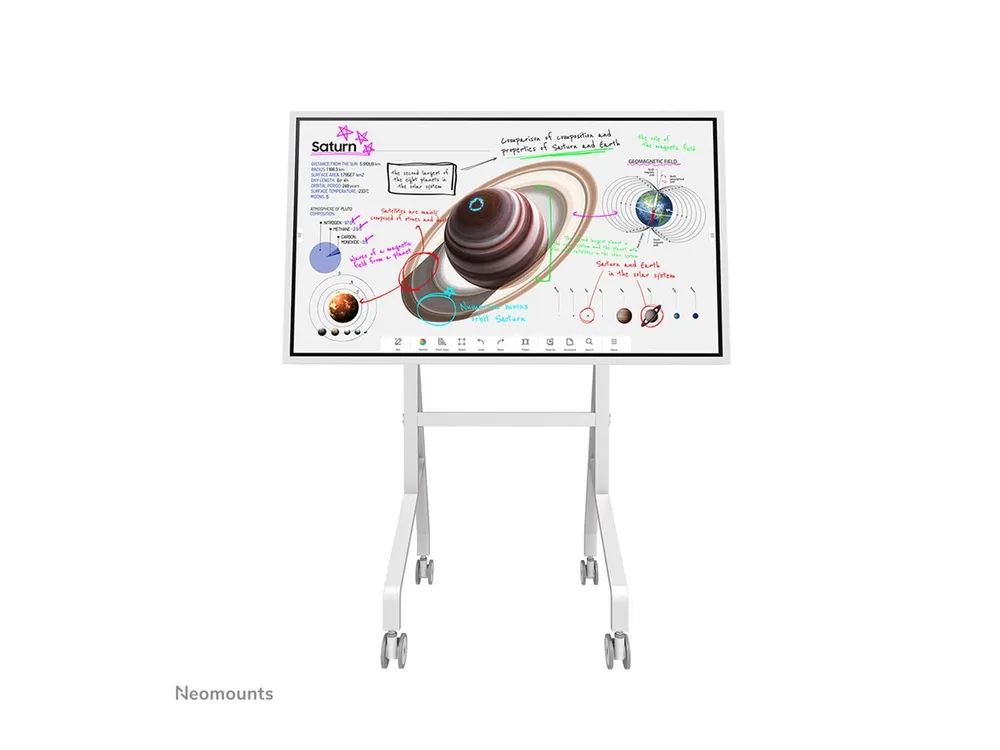 Neomounts Move Go Flip FL50-515WH1 - Wagen - für Flachbildschirm - Stahl - weiß - Bildschirmgröße: 139.7-165.1 cm (55"-65")