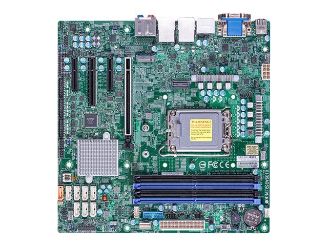 Supermicro X13SAQ - Motherboard - micro ATX - LGA1700-Sockel - Q670E Chipsatz - USB-C 3.2 Gen 2x2, USB 3.1 Gen 1, USB 3.1 Gen 2 - 2 x 2.5 Gigabit LAN - Onboard-Grafik (CPU erforderlich)