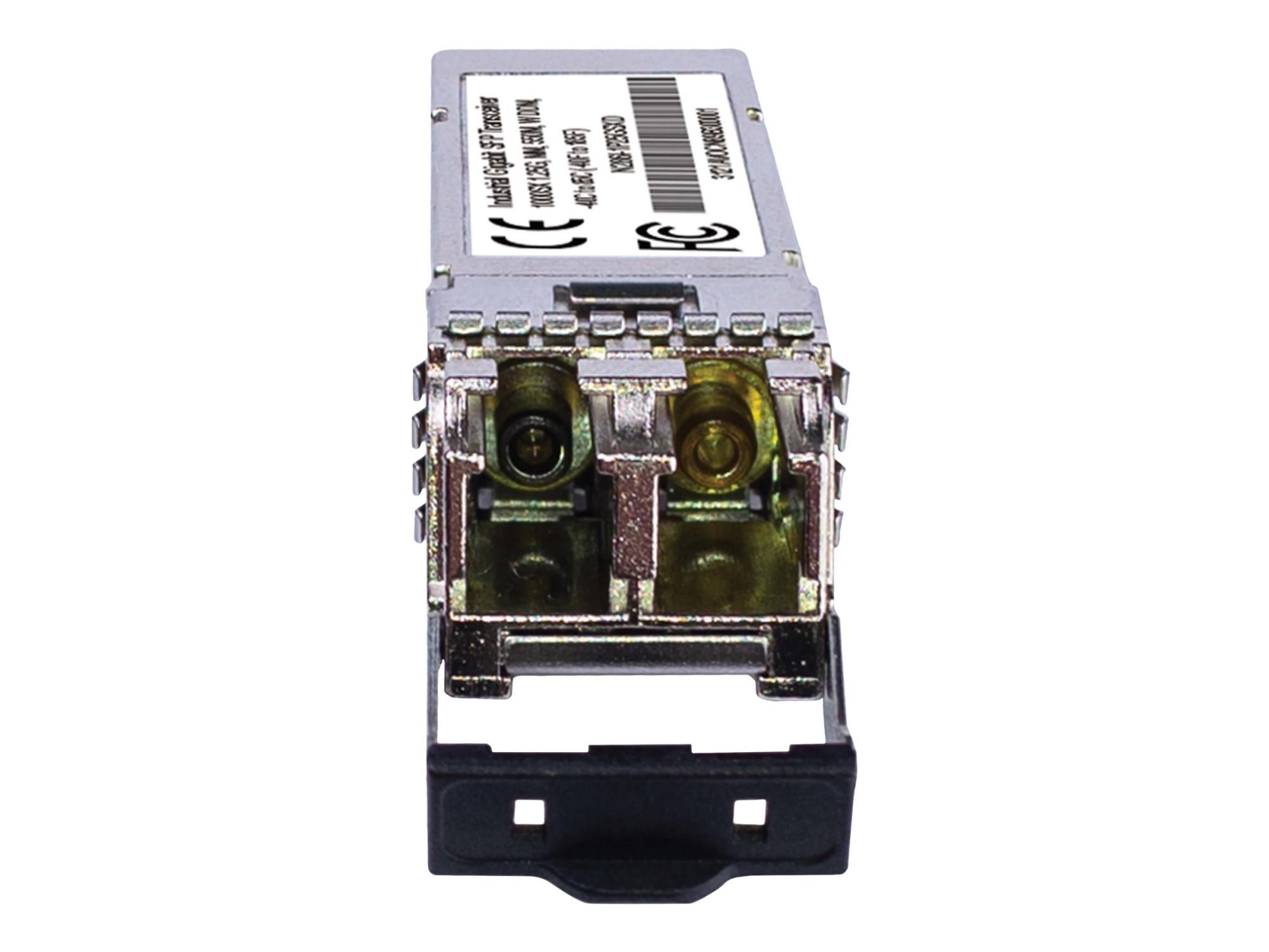 Eaton Tripp Lite Series Industrial Gigabit SFP Transceiver - 1000Base-SX, Multimode, LC Duplex, DDM, -40° to 85°C, 550 m (1,804 ft.)