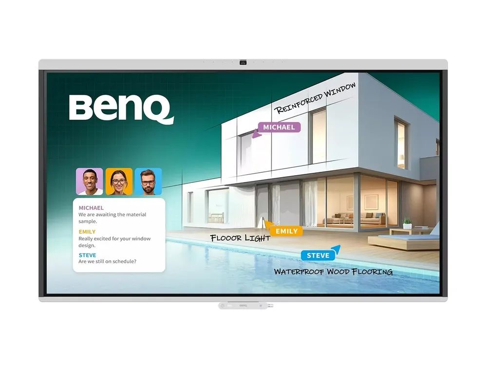 BenQ Board CM7505 - 190 cm (75") Diagonalklasse CM05 Series LCD-Display mit LED-Hintergrundbeleuchtung - interaktiv - mit integrierte interaktive Tafel, Touchscreen (Multitouch)