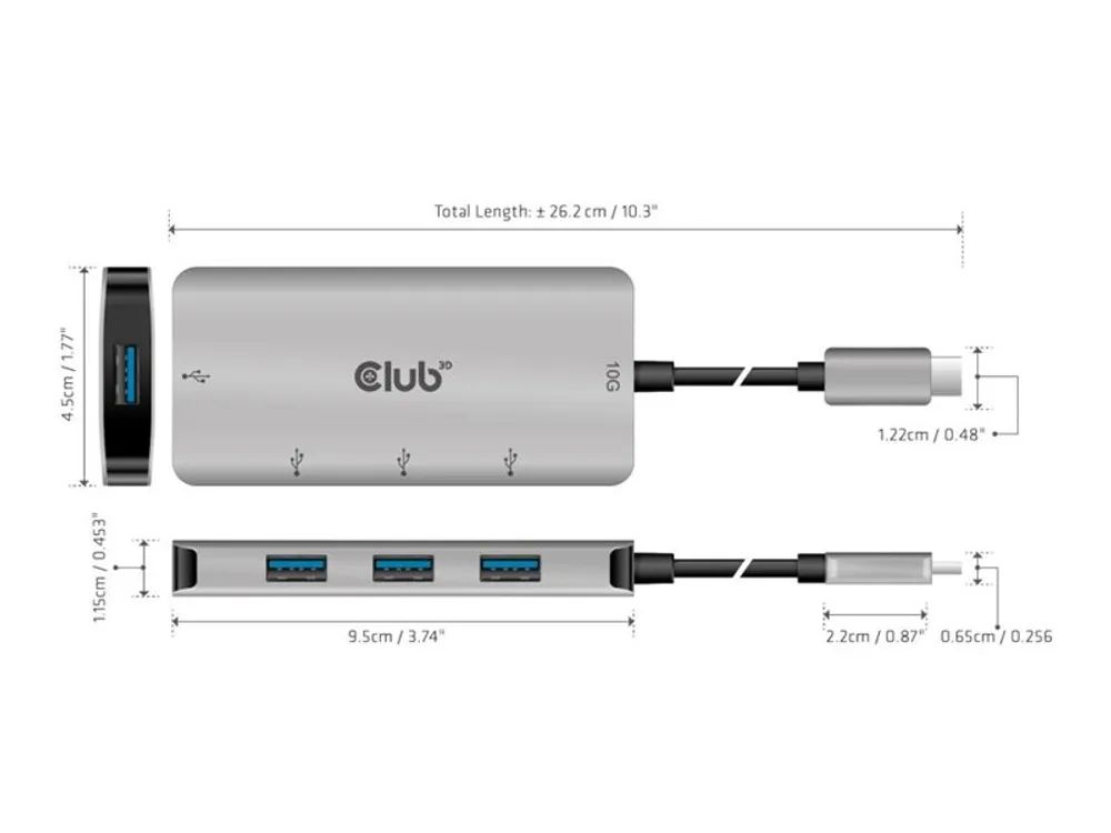 Club 3D CSV-1547 - Hub - 4 x USB 3.1 Gen 2