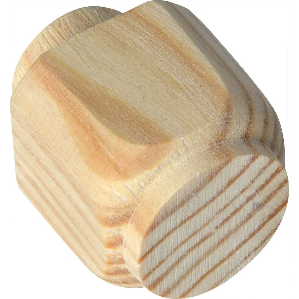 Alles im Griff Holzziernagel Breite 30, Höhe 30, Zapfen ø 20, Zapfenlänge 8 mm, Kiefer roh