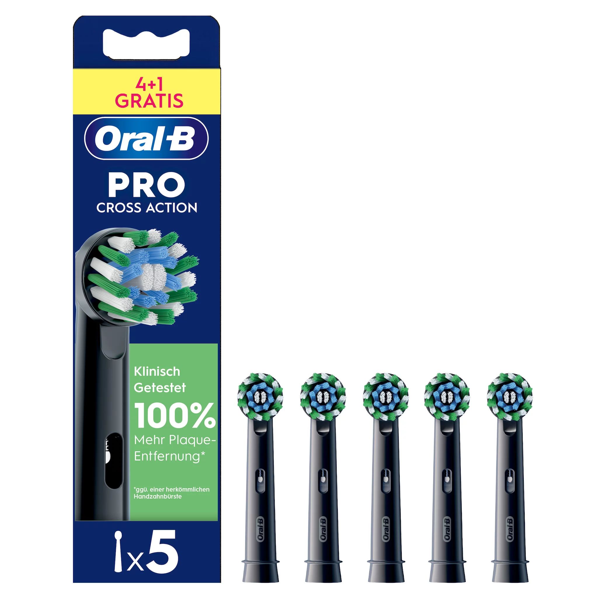 Oral-B Pro CrossAction Schwarz 4+1er