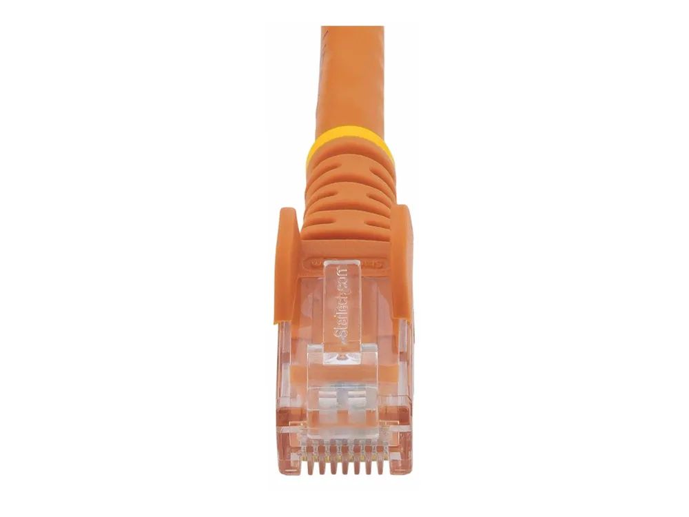 StarTech.com 7.5m CAT6 Ethernet Cable, 10 Gigabit Snagless RJ45 650MHz 100W PoE Patch Cord, CAT 6 10GbE UTP Network Cable w/Strain Relief, Orange, Wiring is UL Certified/TIA - Category 6 - 24AWG (N6PATC750CMOR)