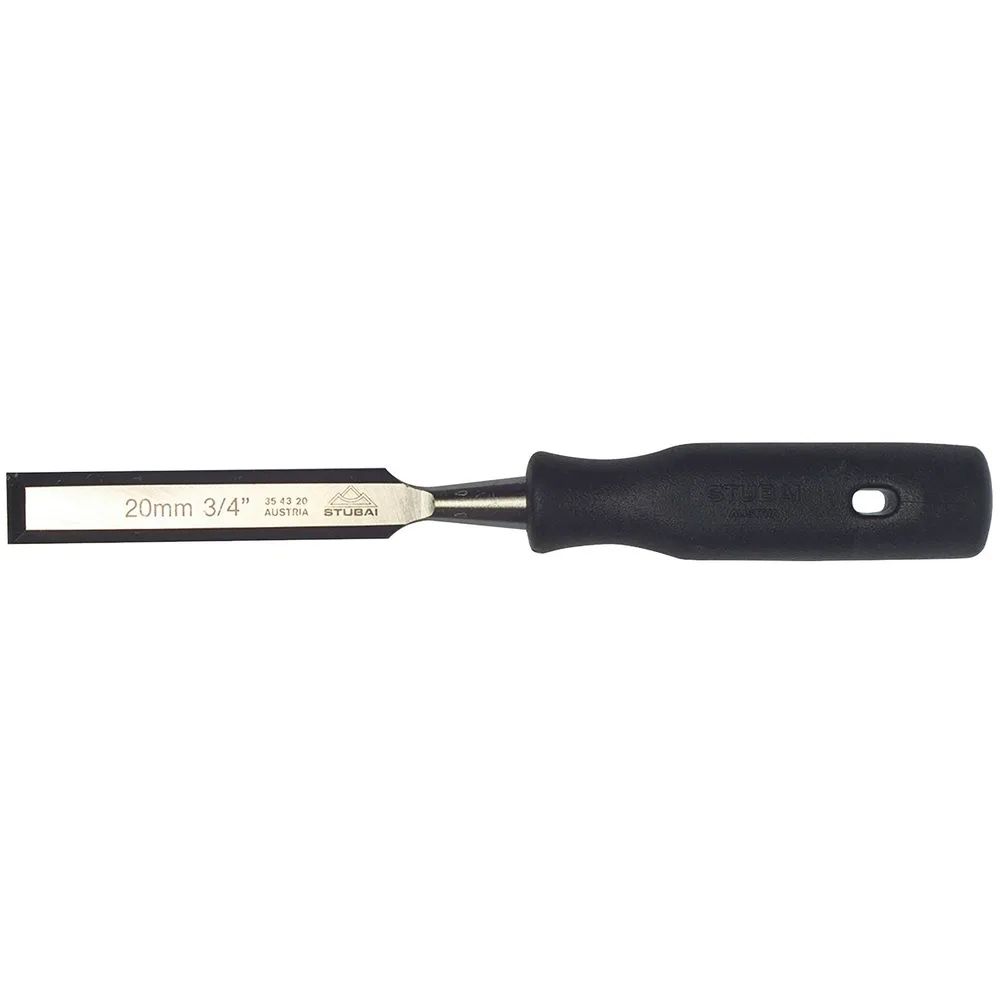 STUBAI Stemmeisen mit schwarzem PP-Heft Breite 20 mm