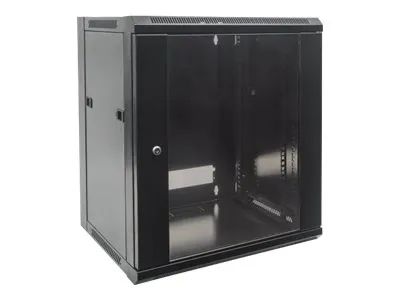 IC Intracom Intellinet Network Cabinet, Wall Mount (Standard), 15U, Usable Depth 410mm/Width 510mm, Black, Flatpack, Max 60kg, Metal & Glass Door, Back Panel, Removeable Sides,Suitable also for use on desk or floor, 19",Parts for wall install (eg scr