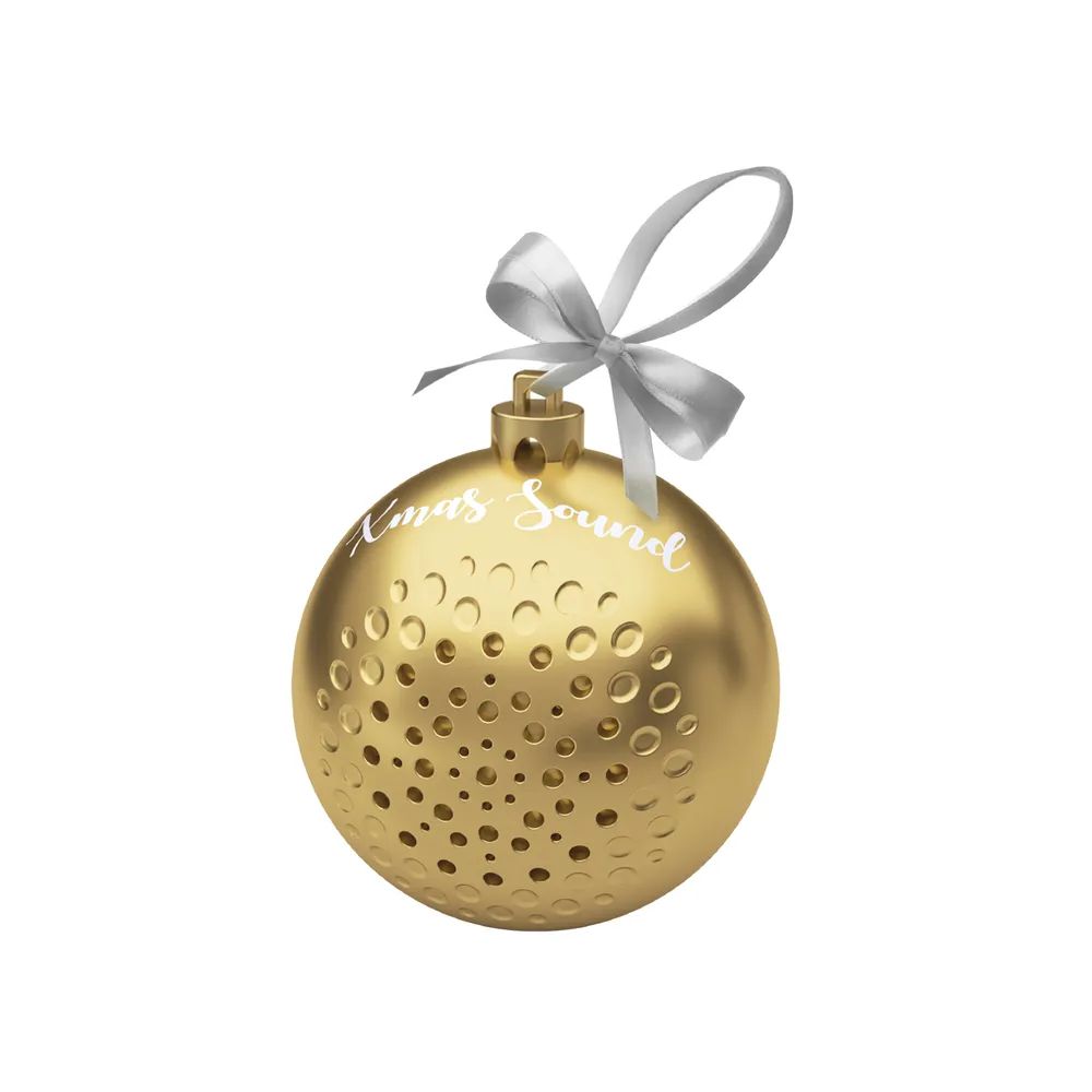 MUSIC HERO XMAS SOUND Bluetooth Lautsprecher Christbaumkugel gold