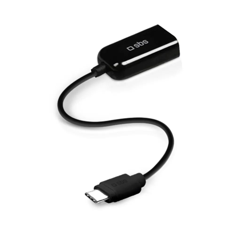 SBS OTG-Kabel, USB-A  USB-C, 0,15m
