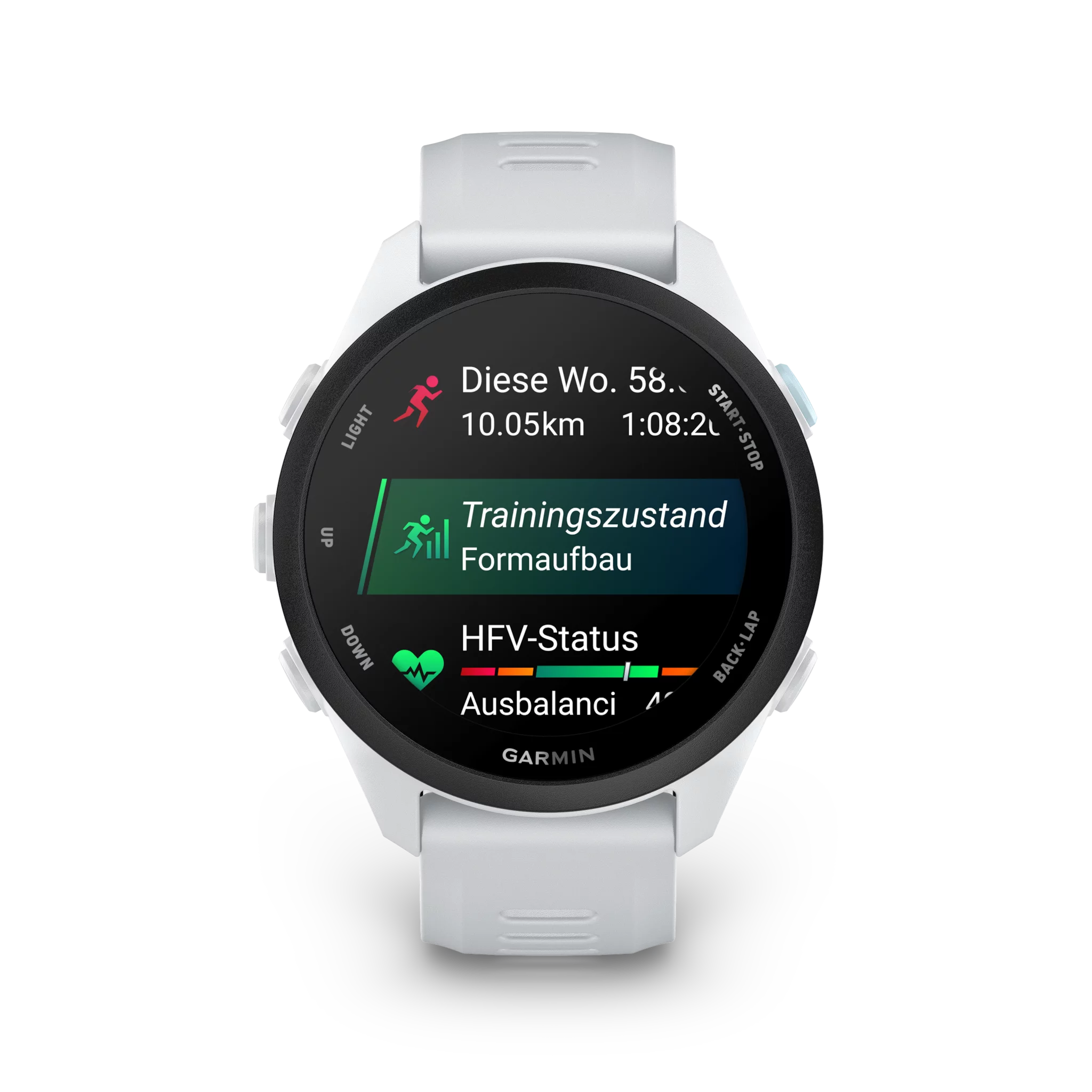 Garmin Forerunner 70 Steinweiss/Schwarz mit Schnellwechsel-Silikon-Armband