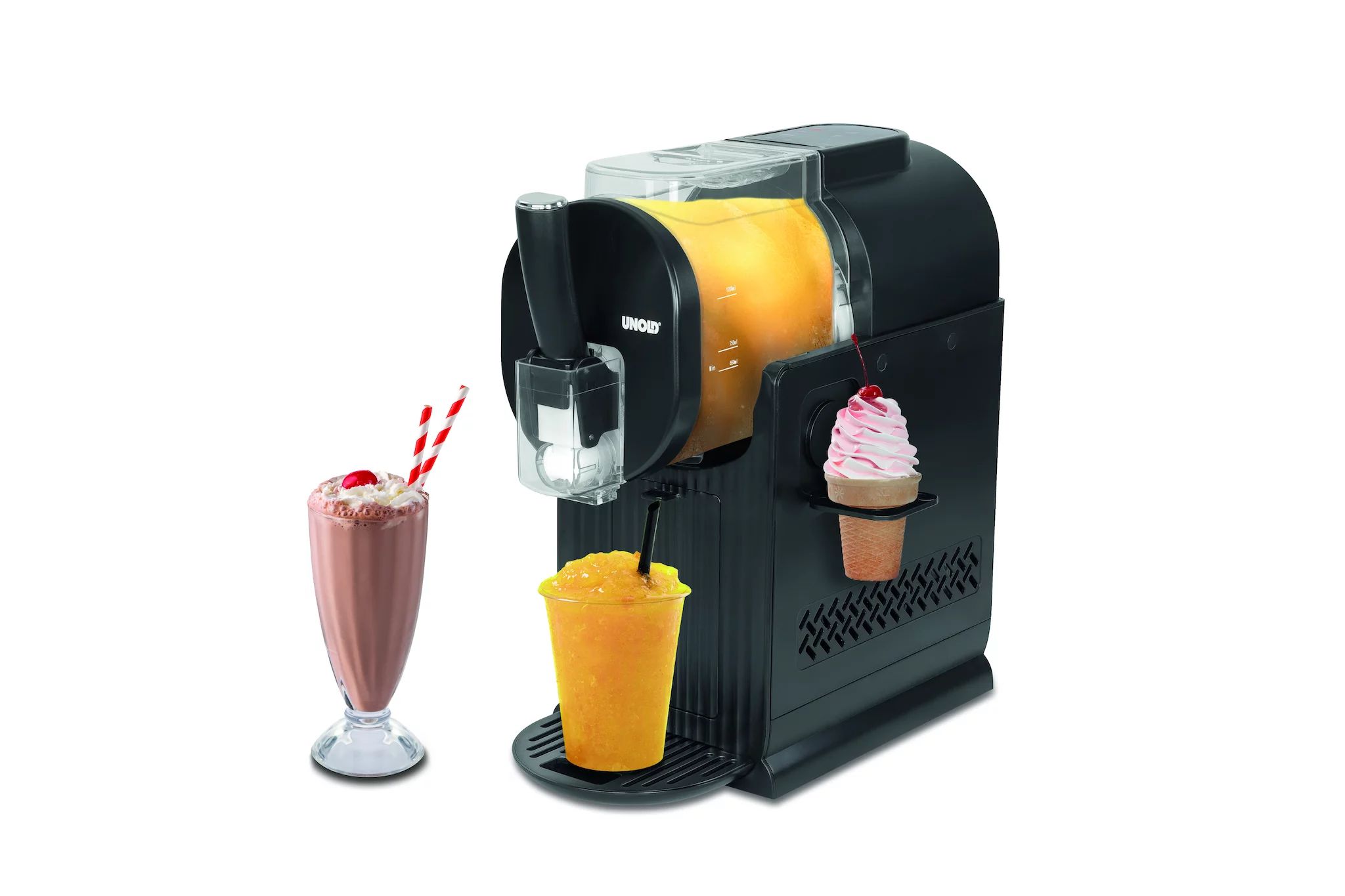UNOLD 48965 2in1-Slush und Softeismaschine Sofia, Schwarz