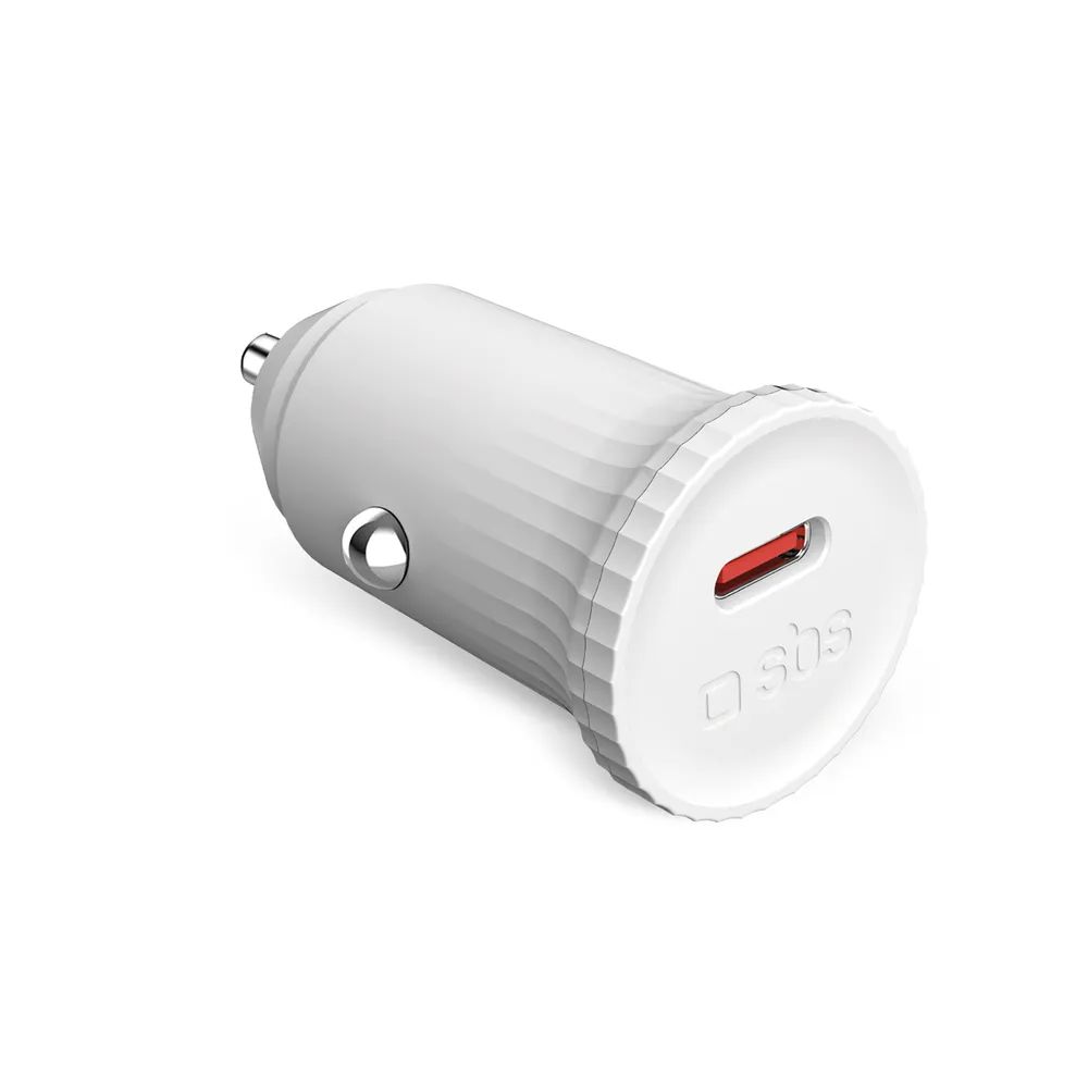 SBS KFZ Lader, 1x USB-C PD, 25W - GRS Material, weiss