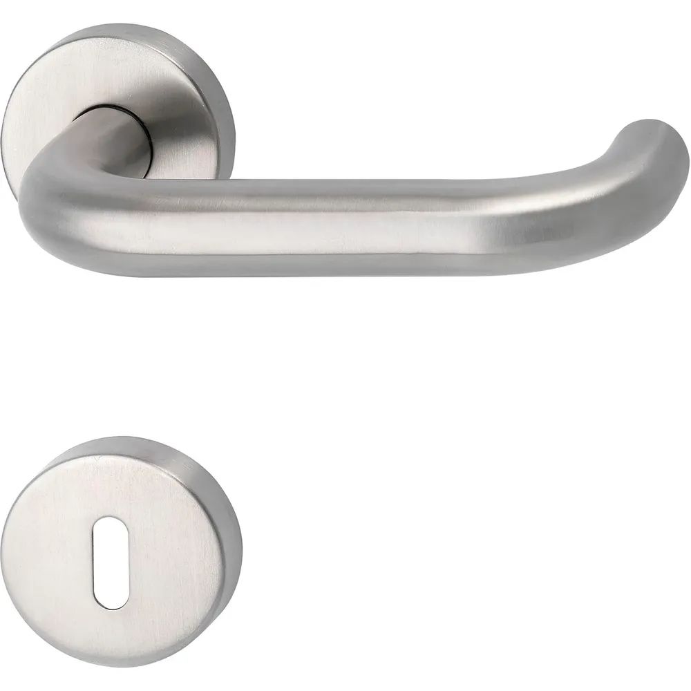 Marchesi FH-Drückergarnitur HARMONIE - auf Rosette BB, 38 - 45, Edelstahl matt