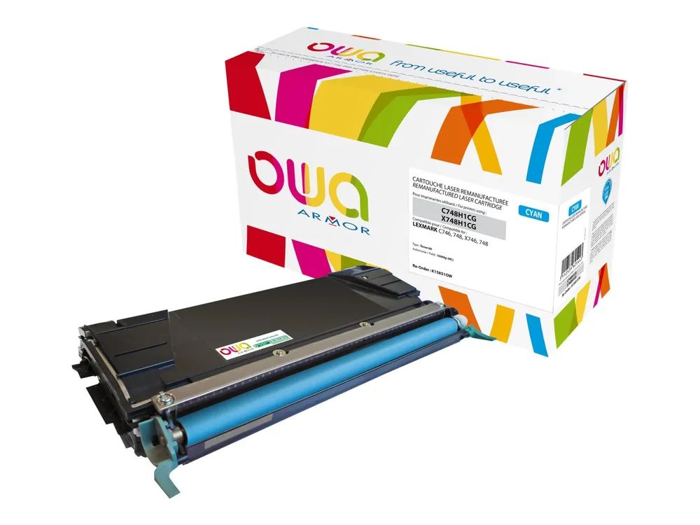 Armor OWA - Mit hoher Kapazität - Cyan - kompatibel - wiederaufbereitet - Tonerpatrone (Alternative zu: Lexmark C746, Lexmark X746, Lexmark X748)