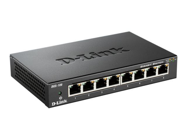 D-Link DGS 108 - Switch - unmanaged - 8 x 10/100/1000
