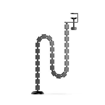 uRage Flexible Kabelführung "Spine", Kabelkette, zum Klemmen, 130 cm, Schwarz