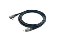 Equip USB 2.0 C auf C 90° abgewinkeltes Kabel - Stecker/Stecker - 1,0 m - 100 W mit Emark-Chip - 1 m - USB C - USB C - USB 2.0 - 0,48 Gbit/s - Schwarz