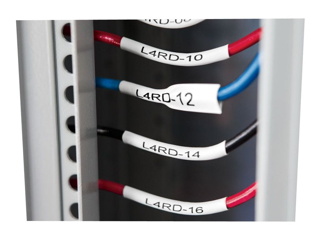 Dymo Rhino Heat Shrink Tubes - Schwarz auf Weiß - Rolle (2,4 cm x 1,5 m)