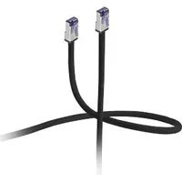 Flexline Patchkabel cat. 6A S/FTP, kurze Bauform, PIMF, schwarz, 7,5m