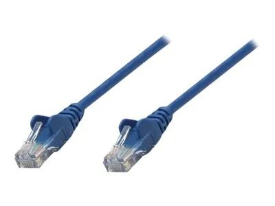 IC Intracom Intellinet Network Patch Cable, Cat6A, 0.25m, Blue, Copper, S/FTP, LSOH / LSZH, PVC, RJ45, Gold Plated Contacts, Snagless, Booted, Polybag - Patch-Kabel - RJ-45 (M)