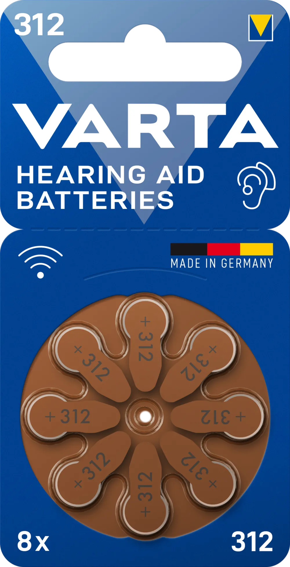 VARTA Hearing Aid Batteries 312 Blister 8