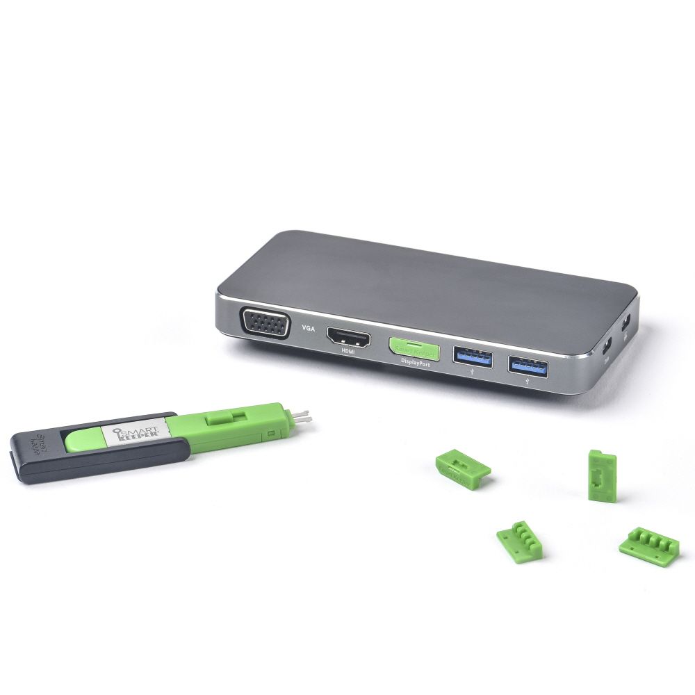 Smart Keeper Mini"DisplayPort" Blocker grün 4 Stk.+Key