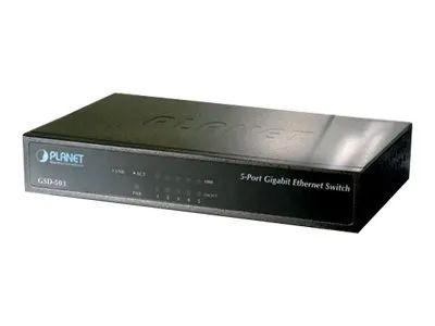 Planet GSD-503 - Switch - 5 x 10/100/1000 - Desktop
