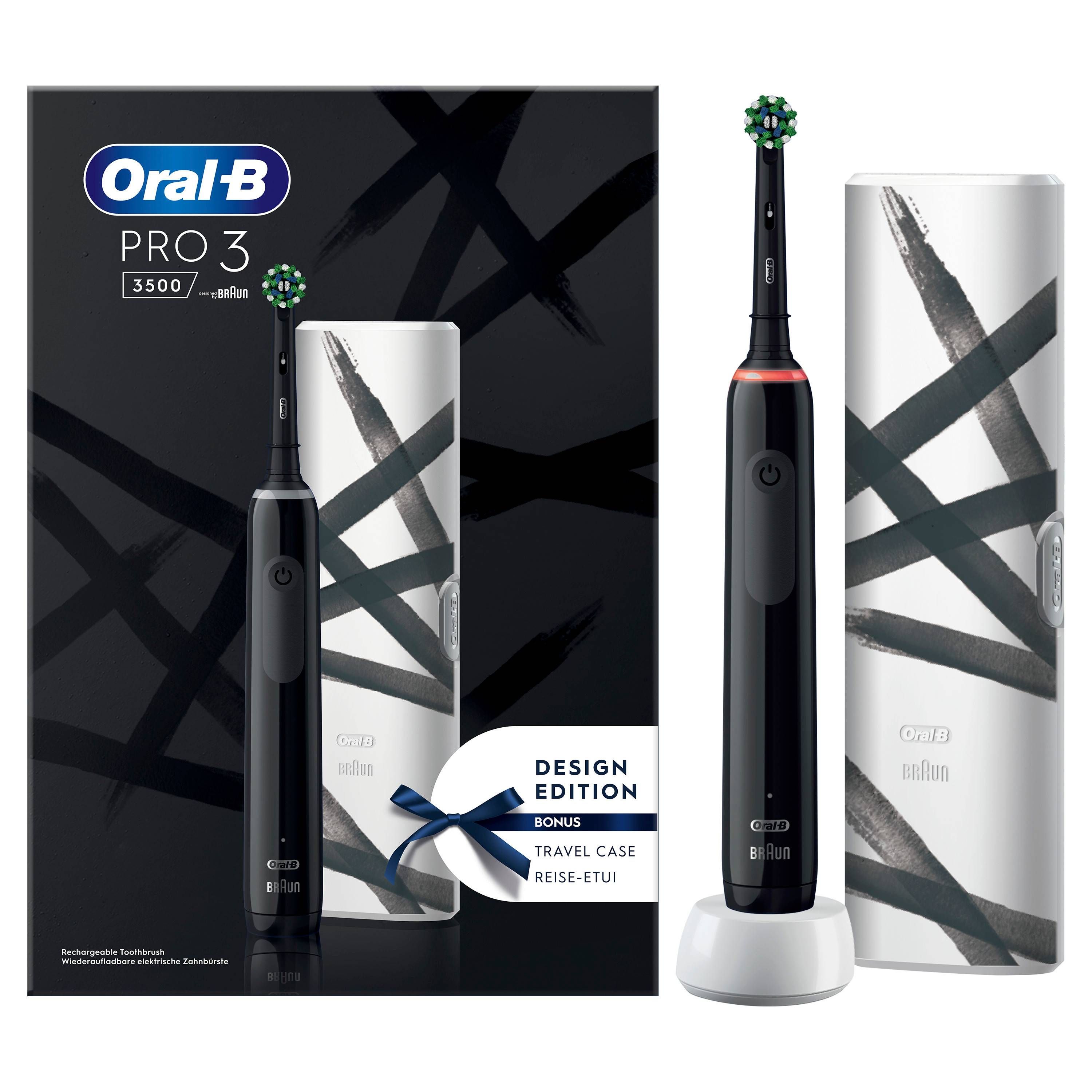 Oral-B Pro 3 3500 Black mit Reiseetui Streifen | 656642120