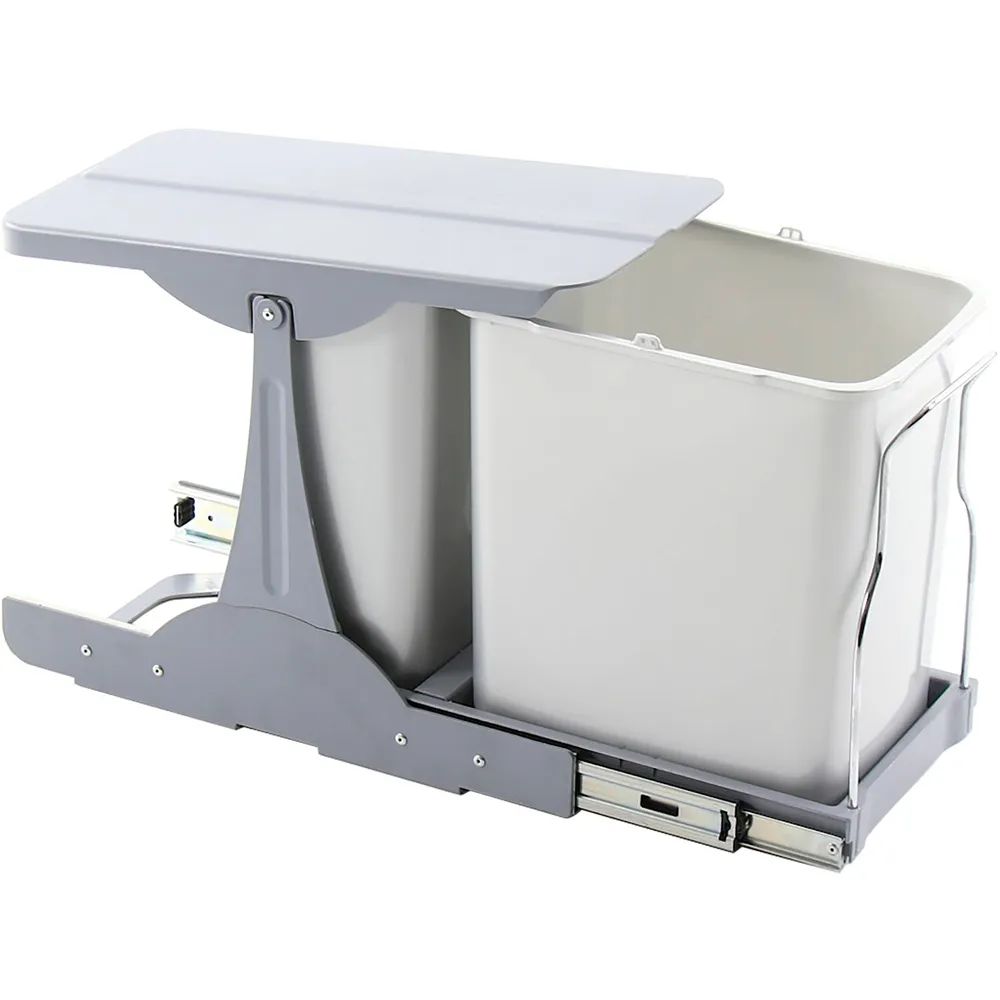 EKOTECH Einbau-Abfallsammler Patty 30 1 x 8/1 x 16 Liter Kunststoff Lichtgrau