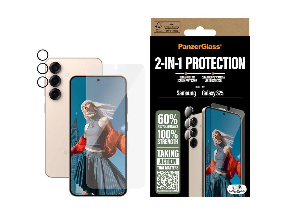 PanzerGlass 2-in-1 Bundle - Schutzkit Display/Objektiv für Handy